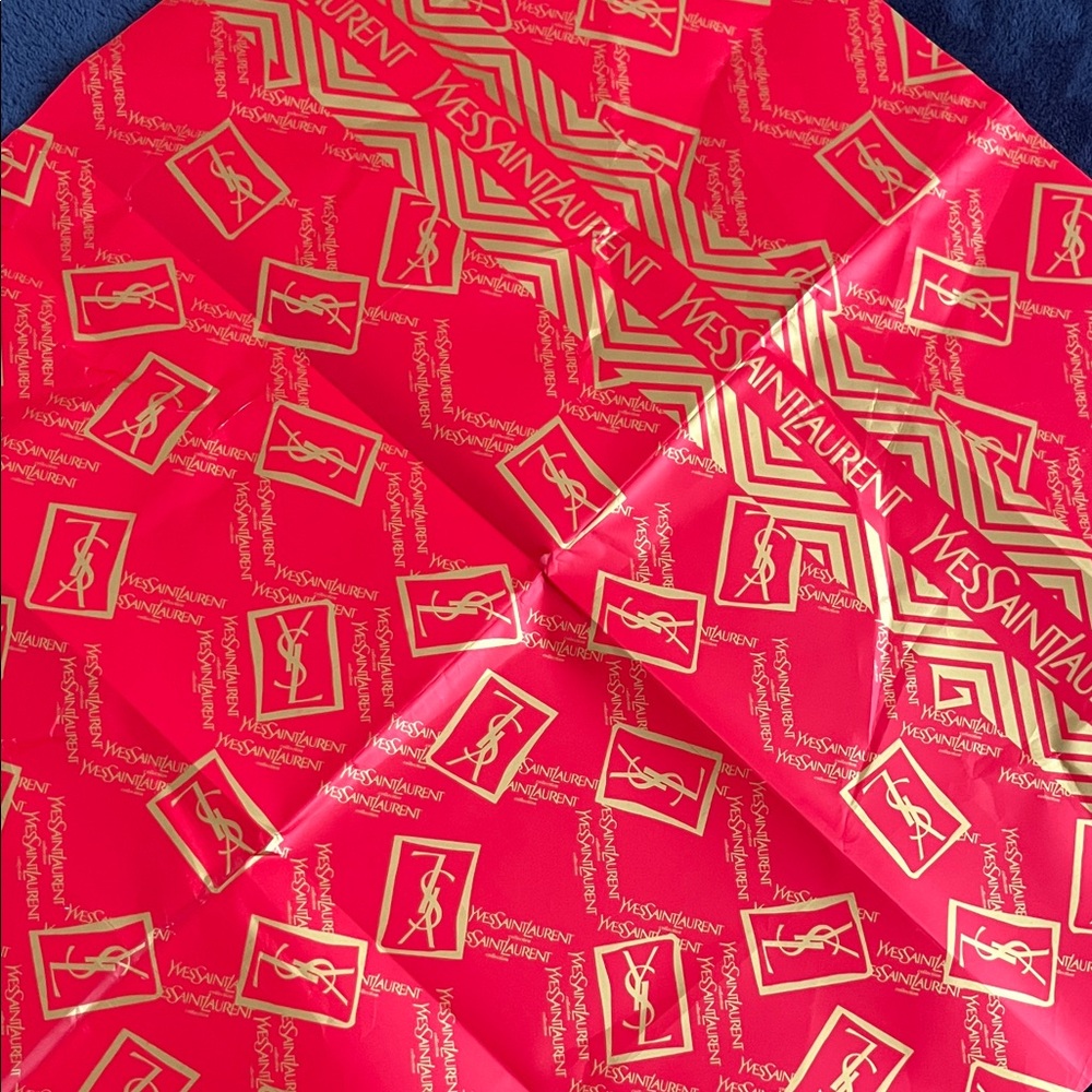 28# Yves Saint Laurent Red and Gold Gift Wrap Paper ❤️❤️❤️ - Picture 3 of 10
